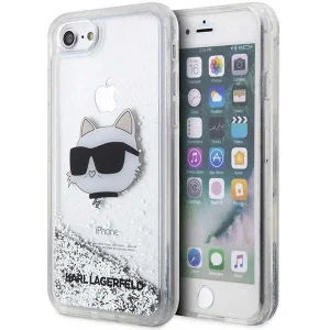 Karl Lagerfeld iPhone 7/8/ SE 2020/2022 silver/silver hardcase Glitter Choupette Head