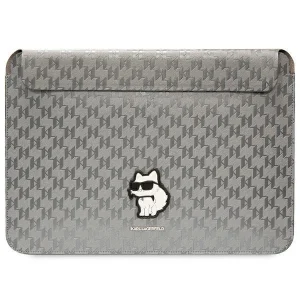 Karl Lagerfeld Saffiano Monogram Choupette 14" Laptop Case – Silver