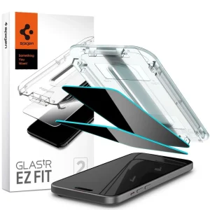 TEMPERED GLASS Spigen GLAS.TR “EZ FIT” 2-PACK IPHONE 15 PRIVACY