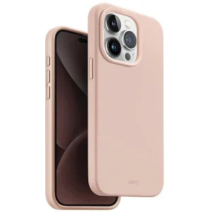 Uniq Lino Hue iPhone 15 Pro 6.1" case Magclick Charging pink/blush pink