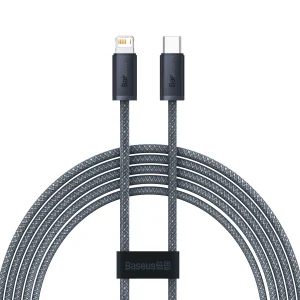 Baseus cable for iPhone USB Type C – Lightning 2m, Power Delivery 20W gray