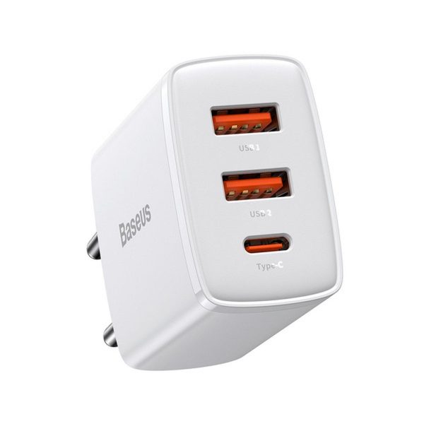 BASEUS charger 2x USB + Type C Compact PD 30W black CCXJ-E01