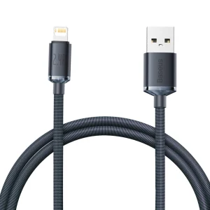 Baseus Crystal Shine Series cable USB cable for fast charging and data transfer USB Type A – Lightning 2.4A 1.2m black