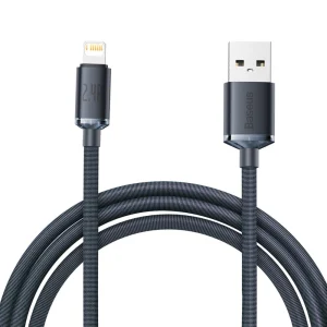 Baseus Crystal Shine Series cable USB cable for fast charging and data transfer USB Type A – Lightning 2.4A 2m black