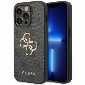 Guess iPhone 15 Pro 6.1" gray/gray hardcase 4G Big Metal Logo