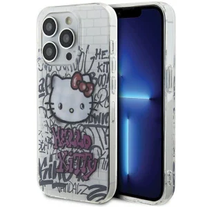 Hello Kitty IML Kitty On Bricks Graffiti case for iPhone 14 Pro Max – white