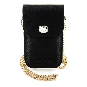 Hello Kitty Leather Metal Logo Chain bag – black