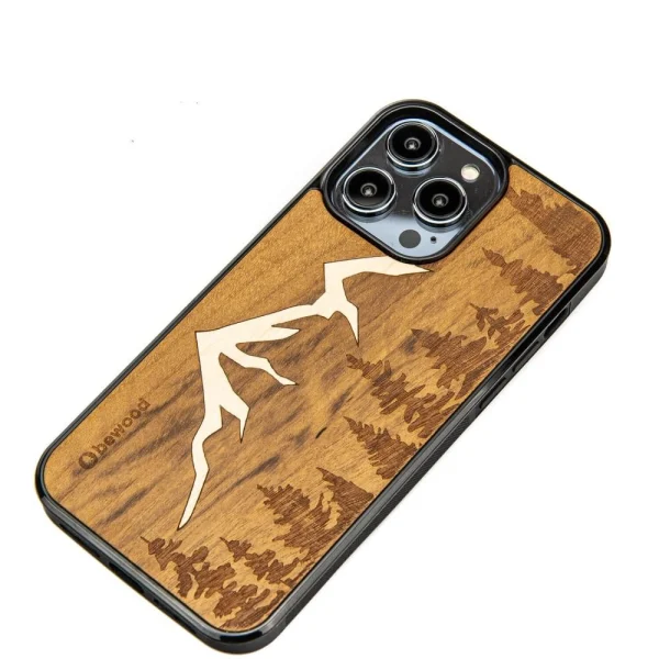 Wooden case for iPhone 14 Pro Max Bewood Imbuia Mountains