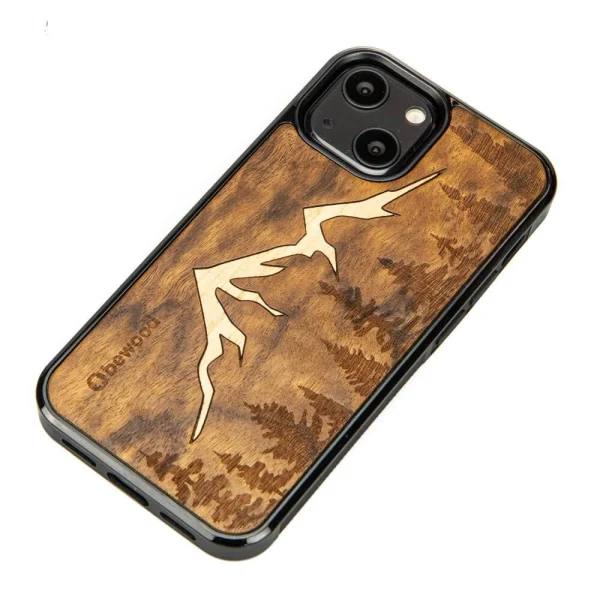 Wooden case for iPhone 13 Mini Bewood Imbuia Mountains