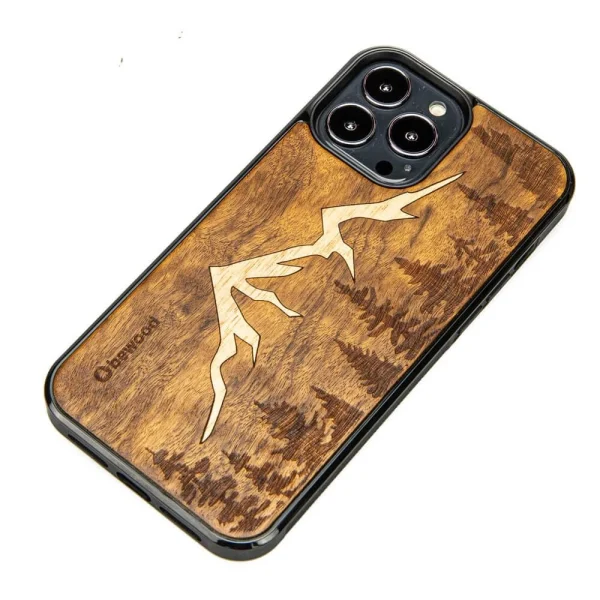 Wooden case for iPhone 13 Pro Max Bewood Imbuia Mountains