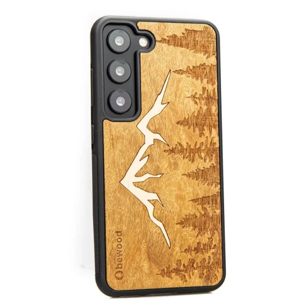 Wooden case for Samsung Galaxy S23 Bewood Mountains Imbuia