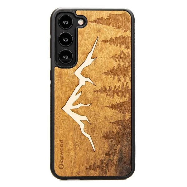 Wooden case for Samsung Galaxy S23 Plus Bewood Mountains Imbuia