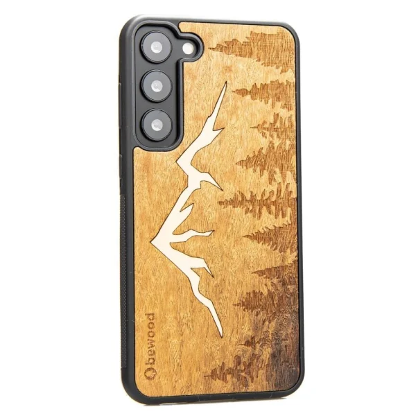 Wooden case for Samsung Galaxy S23 Plus Bewood Mountains Imbuia