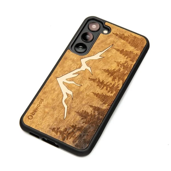 Wooden case for Samsung Galaxy S23 Plus Bewood Mountains Imbuia