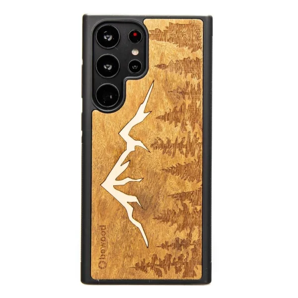 Wooden case for Samsung Galaxy S23 Ultra Bewood Mountains Imbuia