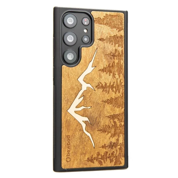 Wooden case for Samsung Galaxy S23 Ultra Bewood Mountains Imbuia