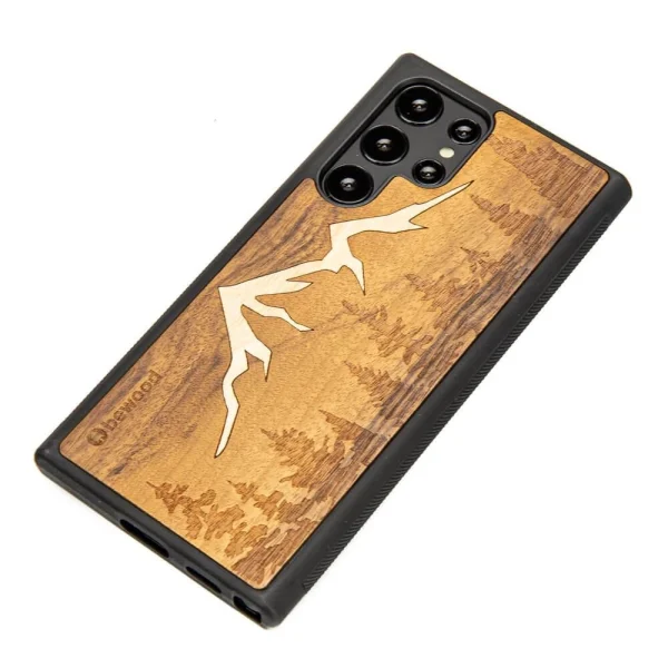 Wooden case for Samsung Galaxy S22 Ultra Bewood Mountains Imbuia