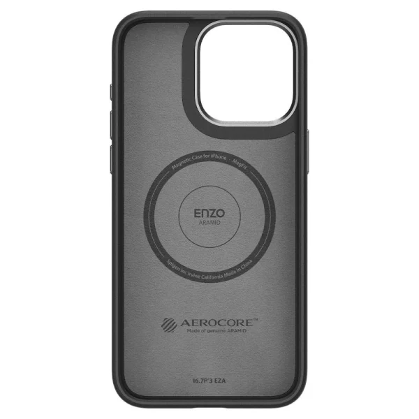 Spigen Enzo Aramid Mag Case with MagSafe for iPhone 15 Pro Max - Matte Black