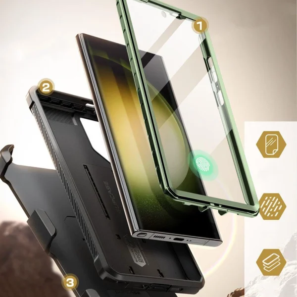 Unicorn Beetle Pro Supcase Supcase for Samsung Galaxy S24 Ultra - green