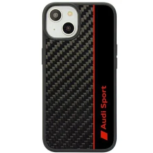 Audi Carbon Fiber Stripe iPhone 14 6.1" black/black hardcase AUS-TPUPCIP14-R8/D1-BK