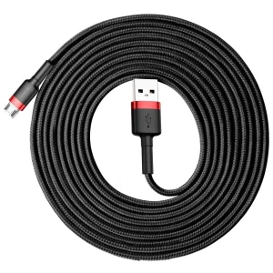 Baseus Cafule Cable durable nylon cable USB / micro USB 2A 3M black-red