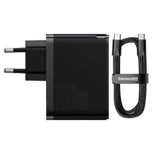 BASEUS charger GaN5 Pro USB + Type C 100W  black CCGP090201