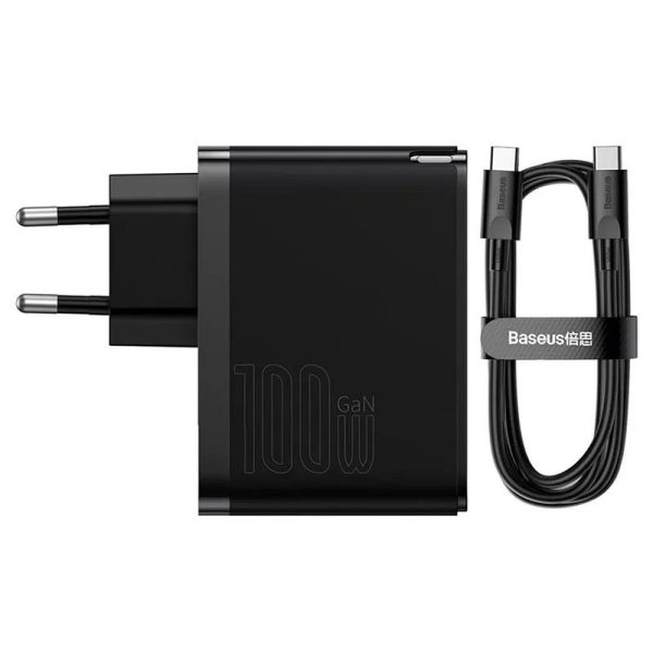 BASEUS charger GaN5 Pro USB + Type C 100W  black CCGP090201