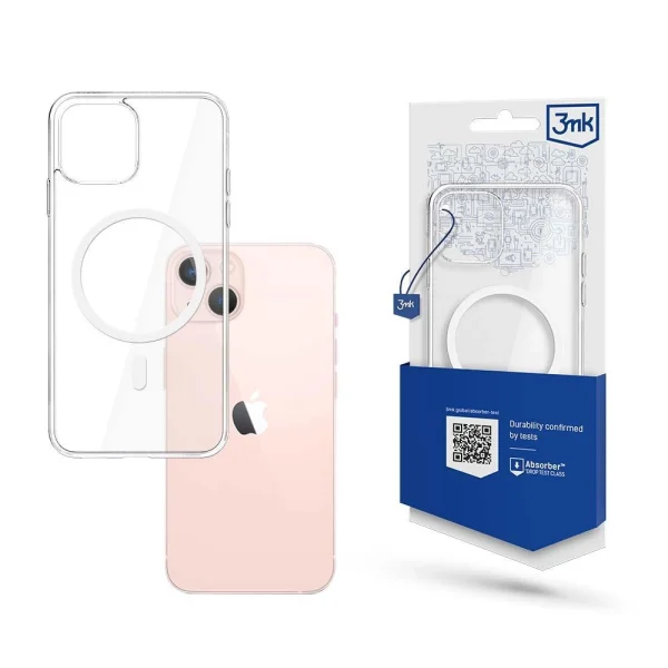 Case for iPhone 14 compatible with MagSafe from the 3mk MagCase series – transparent