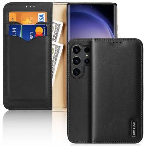 DUX DUCIS Hivo – Leather Wallet Case for Samsung Galaxy S24 Ultra black