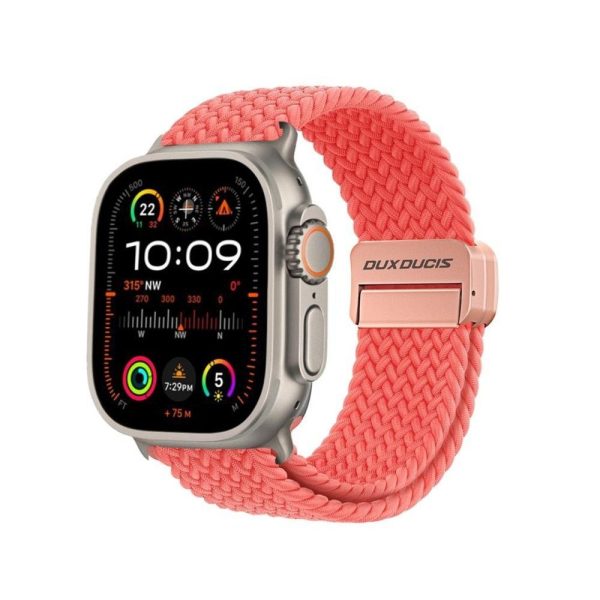 DUX DUCIS Mixture Pro – stretchable braided strap for Apple Watch 38/40/41mm guava