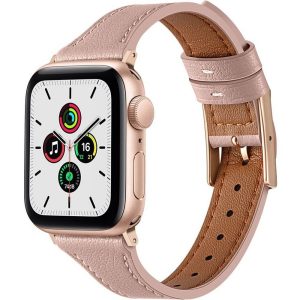 DUX DUCIS YA – genuine leather strap for Apple Watch 42/44/45/49mm pink