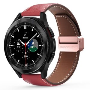 DUX DUCIS YA – genuine leather strap for Samsung Galaxy Watch / Huawei Watch / Honor Watch  red