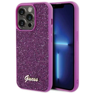 Guess Disco Metal Script case for iPhone 15 Pro – pink