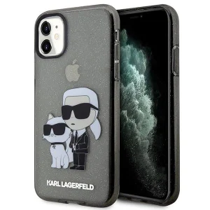 Karl Lagerfeld iPhone 11 / Xr 6.1" black/black hardcase Gliter Karl&Choupette