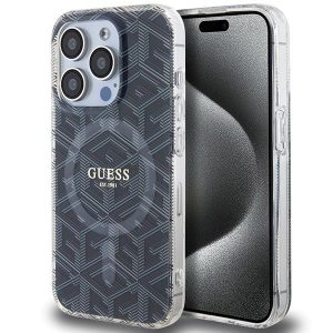 Original faceplate case GUESS GUHMP15LHGCUSTGK for iPhone 15 Pro