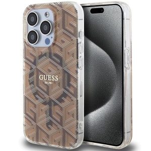 Original faceplate case GUESS GUHMP15LHGCUSTGW for iPhone 15 Pro