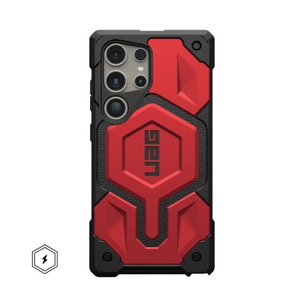 Urban Armor Gear Monarch Pro case for SAMSUNG S24 ULTRA 5G with magnet crimson