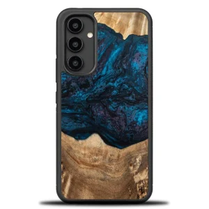 Wood and resin case for Samsung Galaxy A54 5G Bewood Unique Neptune – navy blue and black