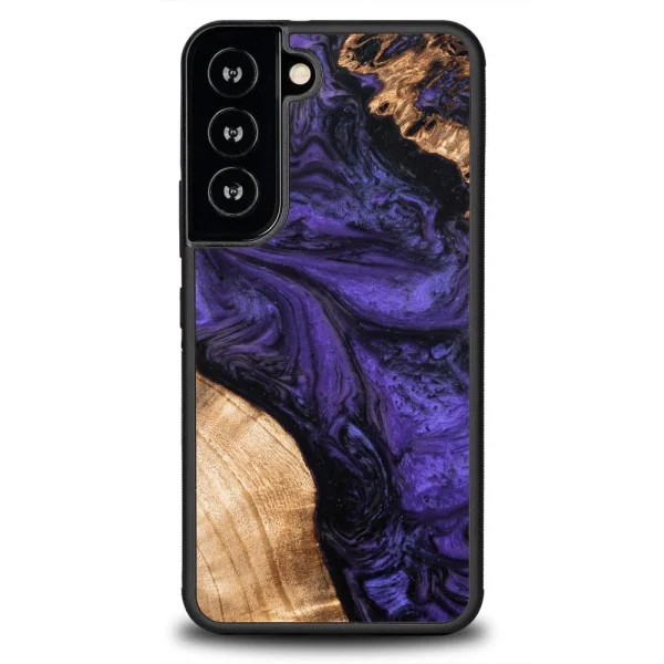 Wood and Resin Case for Samsung Galaxy S22 Bewood Unique Violet – Purple and Black