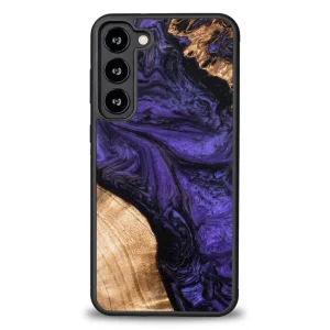 Wood and Resin Case for Samsung Galaxy S23 Plus Bewood Unique Violet – Purple and Black