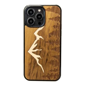 Wooden case for iPhone 14 Pro Max Bewood Imbuia Mountains