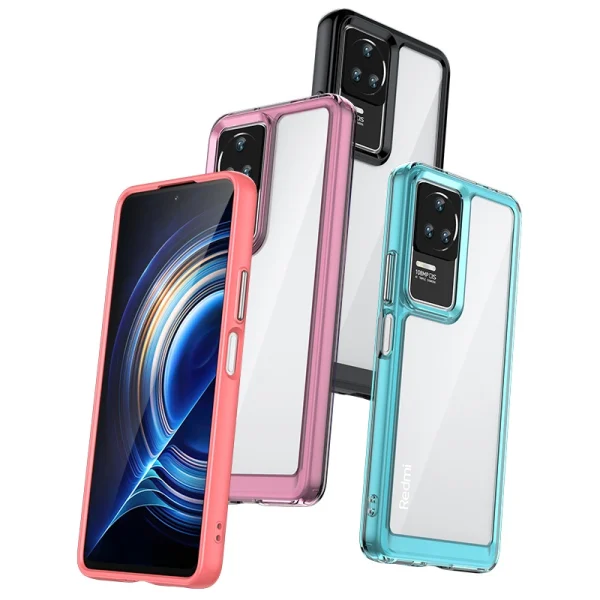 Outer Space Case for Xiaomi Poco F4 5G cover with a flexible frame black