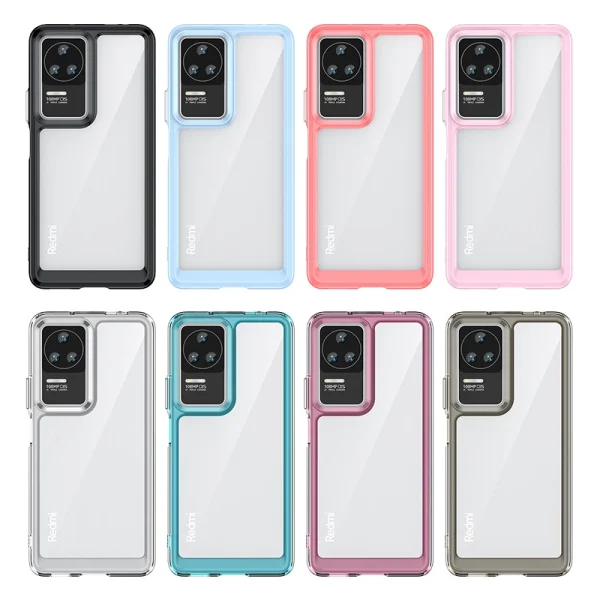 Outer Space Case for Xiaomi Poco F4 5G cover with a flexible frame black