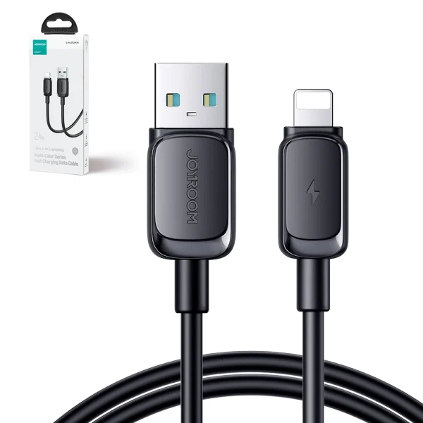 Joyroom Multi-Color Series A14 Lightning / USB-A 2.4A Cable 2 m - Black