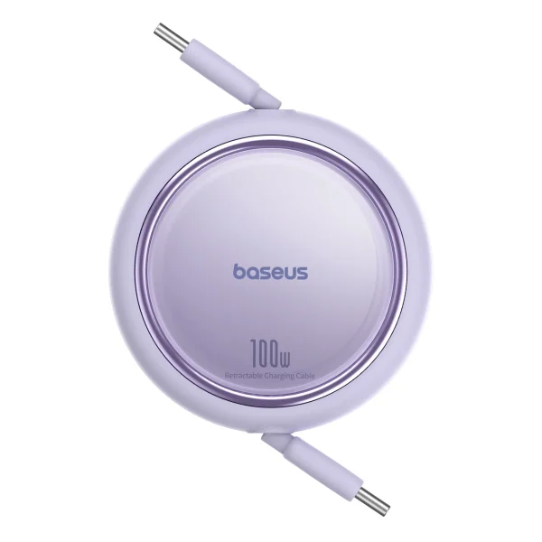 Baseus Free2Draw Mini USB-C - USB-C retractable cable 100W 1m - purple