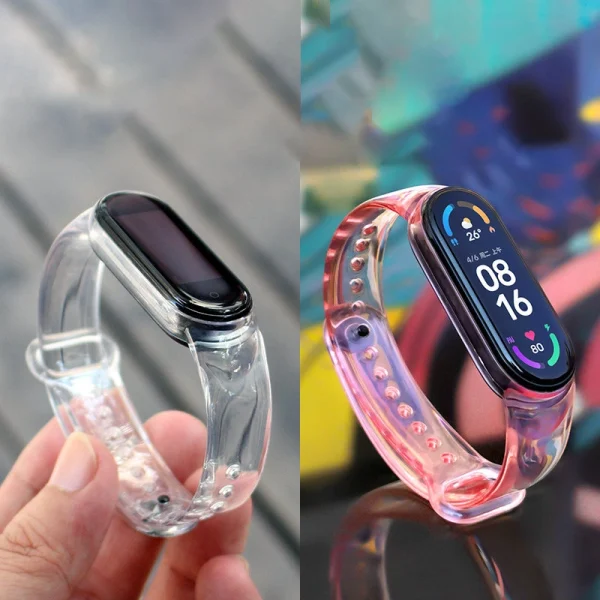 Replacment silicone band strap for Xiaomi Mi Band 6 / 5 blue