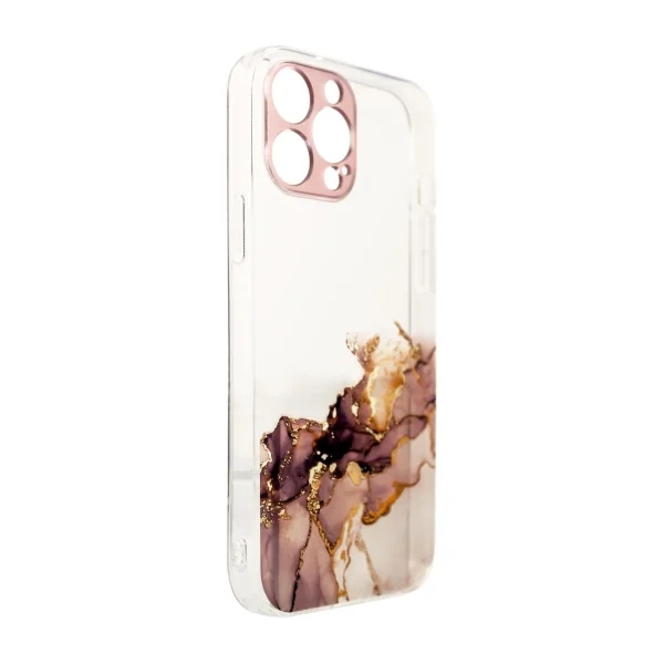 Marble Case for iPhone 12 Pro Max Gel Cover Marble Brown