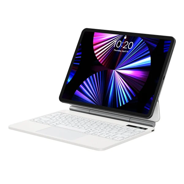 Baseus Brilliance magnetic case wireless keyboard with display iPad 10 10.9"  white