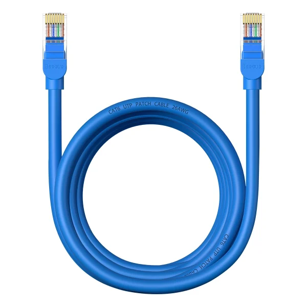 Baseus High Speed ​​Cat 6 RJ-45 1000Mb/s Ethernet cable 3m round – blue