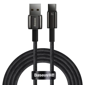 Baseus Tungsten Gold cable USB-A – USB-C 480Mb/s 100W 2m black